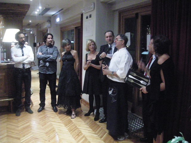 la presentazione degli chef, qui Mauro Uliassi