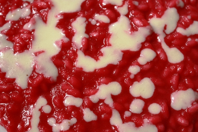 chiudiamo con il famoso risotto alle rape rosse e gorgonzola