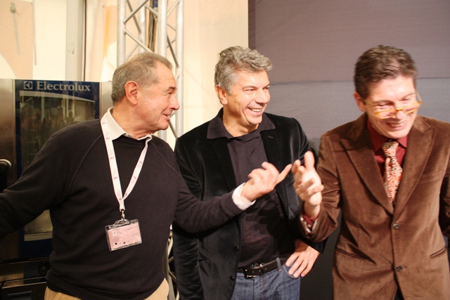 due liguri simpatici di passaggio (al moemnto opportuno) Luigi Grillo di Buranco e Claudio Tiranini, la Spurcacciona di Savona