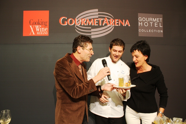 Peter Brunel, ristorante Chiesa di Trento con Nicoletta Angeli di Schonhuber Franchi