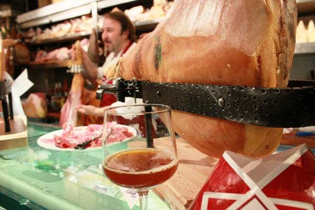 prosciutto San Daniele e birra torbata Almond 22 abruzzese