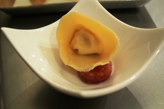 tortelli di funghi con zampone