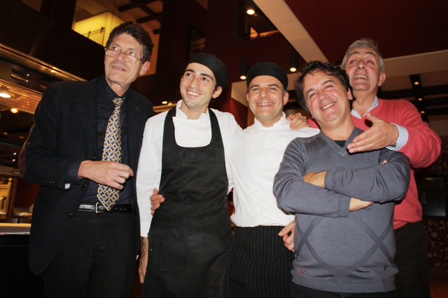 Con Franco Aliberti, Fabio Rossi, Kruger Agostinelli, Carlo Bozzo