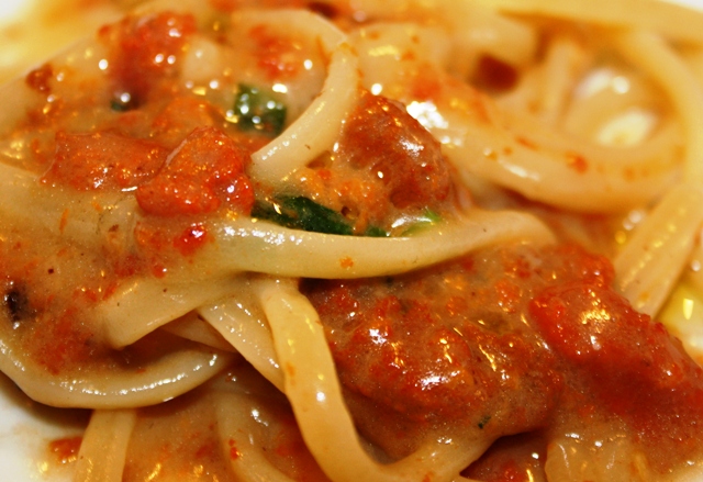 linguine con ricci di mare