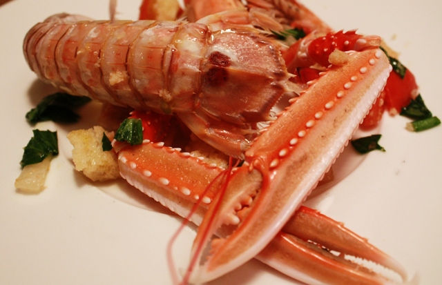 crostacei con panzanella