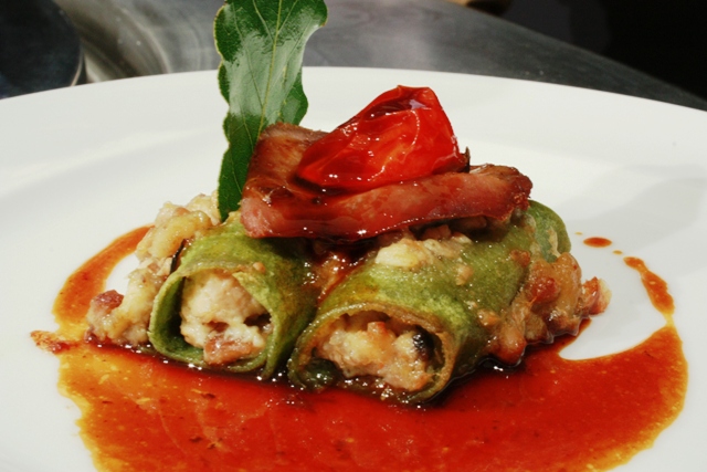i cannoncini agli spinaci ripieni di fagiano e castagne