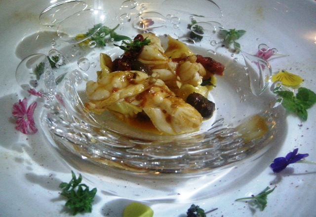 bellissimo-agnolotti-farciti-polenta-code-scamp-origano-e-spezie agnolotti farciti di polenta con code di scampo e aromi vari