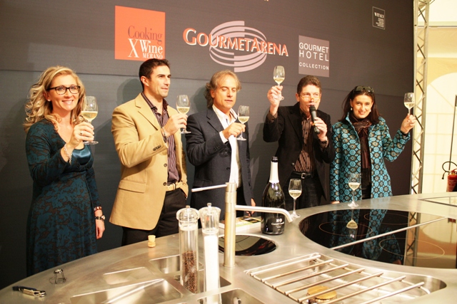 si parte, con un brindisi , Contadi Castaldi, e un tributo all' Abruzzo