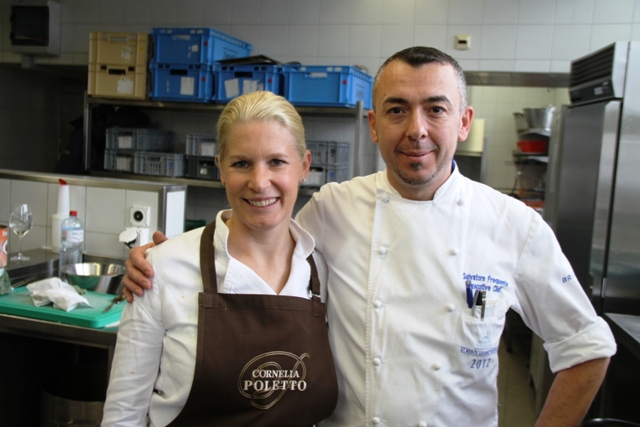 Cornelia Poletto guest chef con Salvatore Frequente resident chef